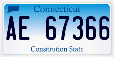 CT license plate AE67366