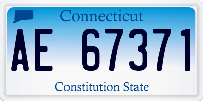 CT license plate AE67371