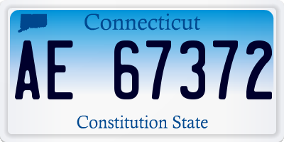 CT license plate AE67372