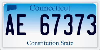 CT license plate AE67373