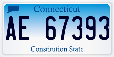 CT license plate AE67393