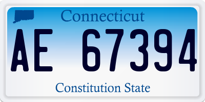 CT license plate AE67394