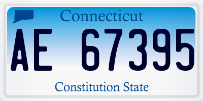 CT license plate AE67395