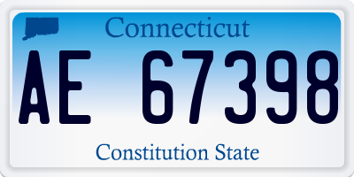 CT license plate AE67398