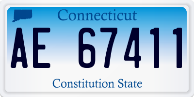 CT license plate AE67411