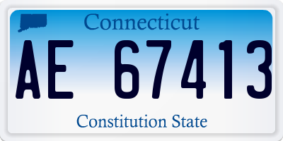CT license plate AE67413