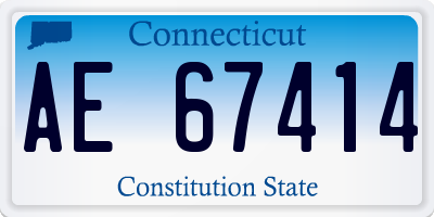 CT license plate AE67414