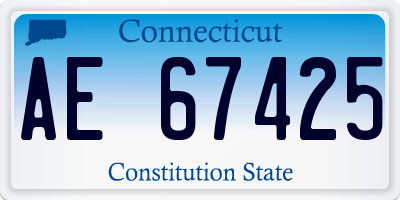 CT license plate AE67425