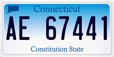 CT license plate AE67441
