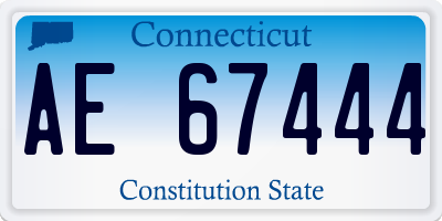 CT license plate AE67444
