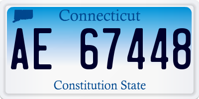 CT license plate AE67448