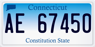 CT license plate AE67450