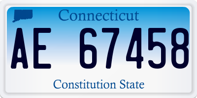 CT license plate AE67458
