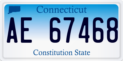 CT license plate AE67468