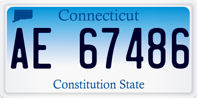 CT license plate AE67486