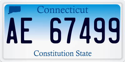 CT license plate AE67499