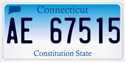 CT license plate AE67515
