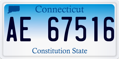 CT license plate AE67516