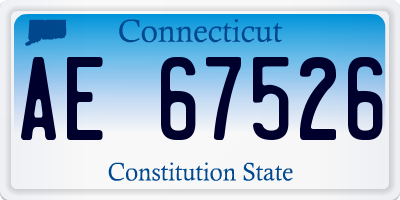 CT license plate AE67526