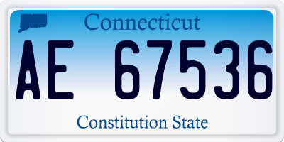 CT license plate AE67536