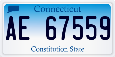 CT license plate AE67559