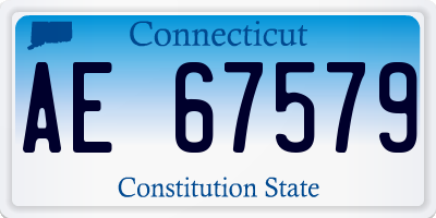 CT license plate AE67579
