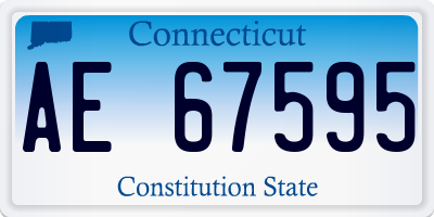 CT license plate AE67595