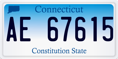 CT license plate AE67615