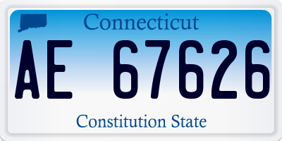 CT license plate AE67626