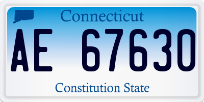 CT license plate AE67630