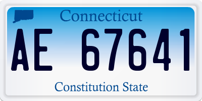 CT license plate AE67641