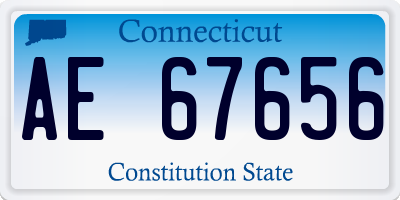 CT license plate AE67656