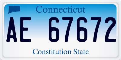 CT license plate AE67672