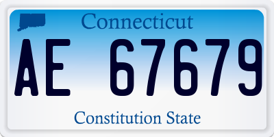 CT license plate AE67679