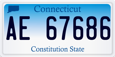 CT license plate AE67686