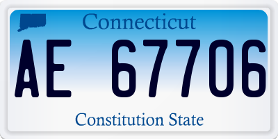 CT license plate AE67706