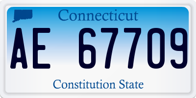 CT license plate AE67709