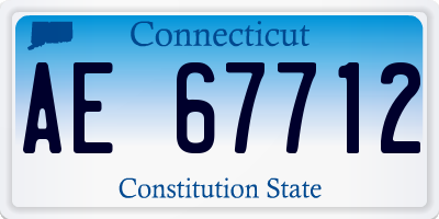 CT license plate AE67712