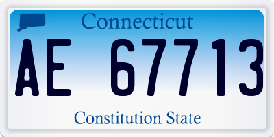 CT license plate AE67713