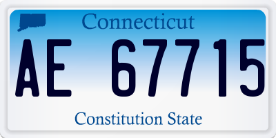 CT license plate AE67715