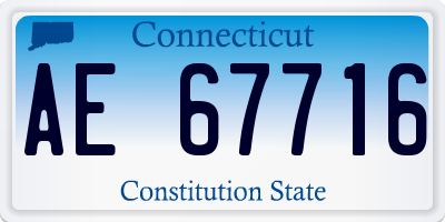 CT license plate AE67716