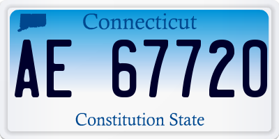 CT license plate AE67720