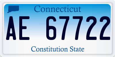 CT license plate AE67722