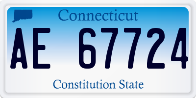 CT license plate AE67724