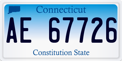CT license plate AE67726