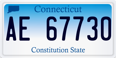 CT license plate AE67730