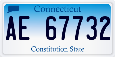 CT license plate AE67732