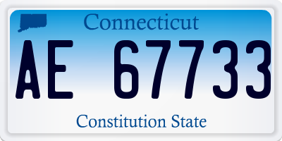 CT license plate AE67733