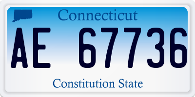 CT license plate AE67736