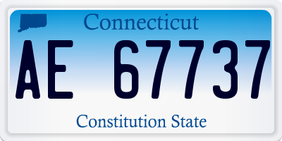 CT license plate AE67737